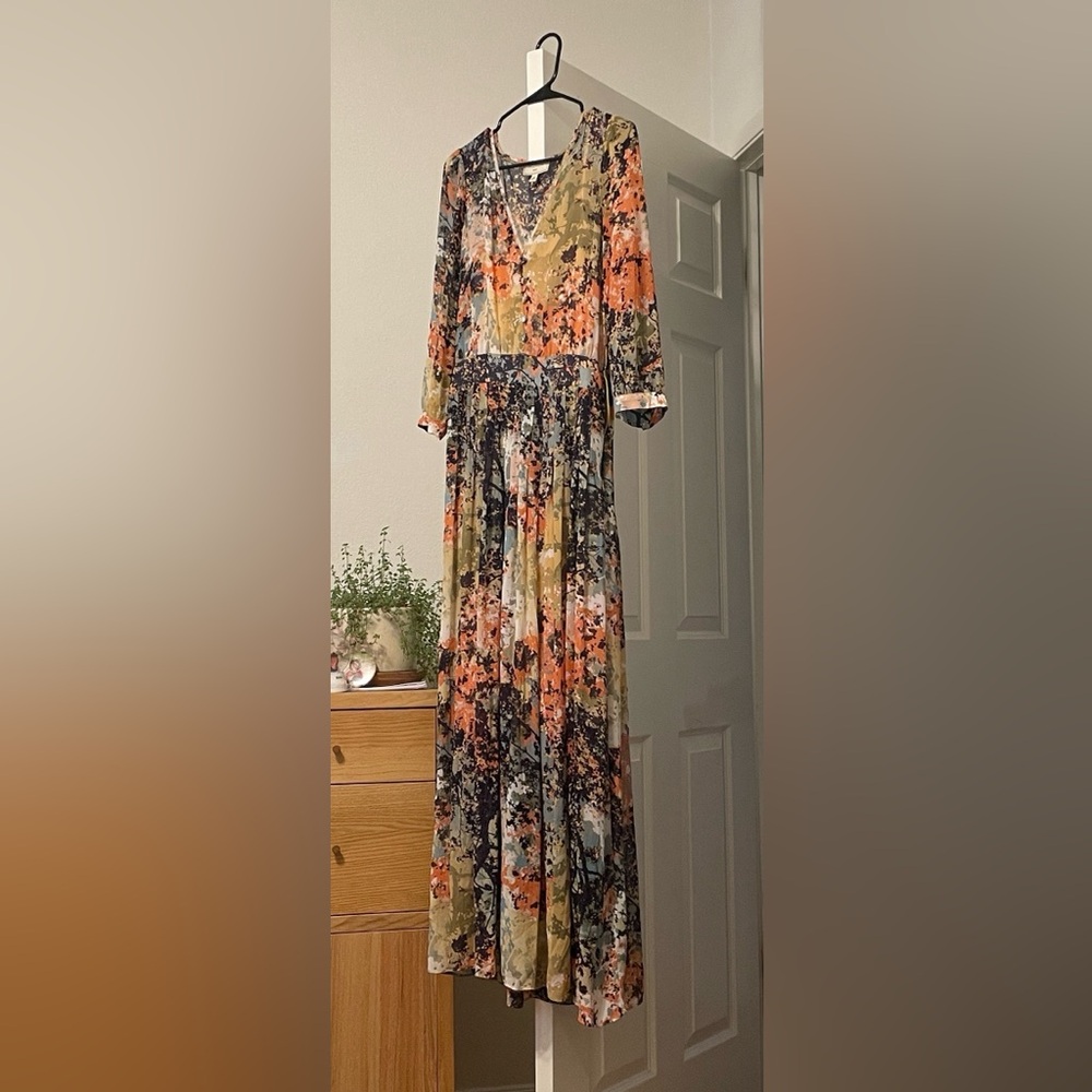 Moulinette Soeurs Multicolor Floral Long Sleeve Maxi Dress - Picture 3 of 5